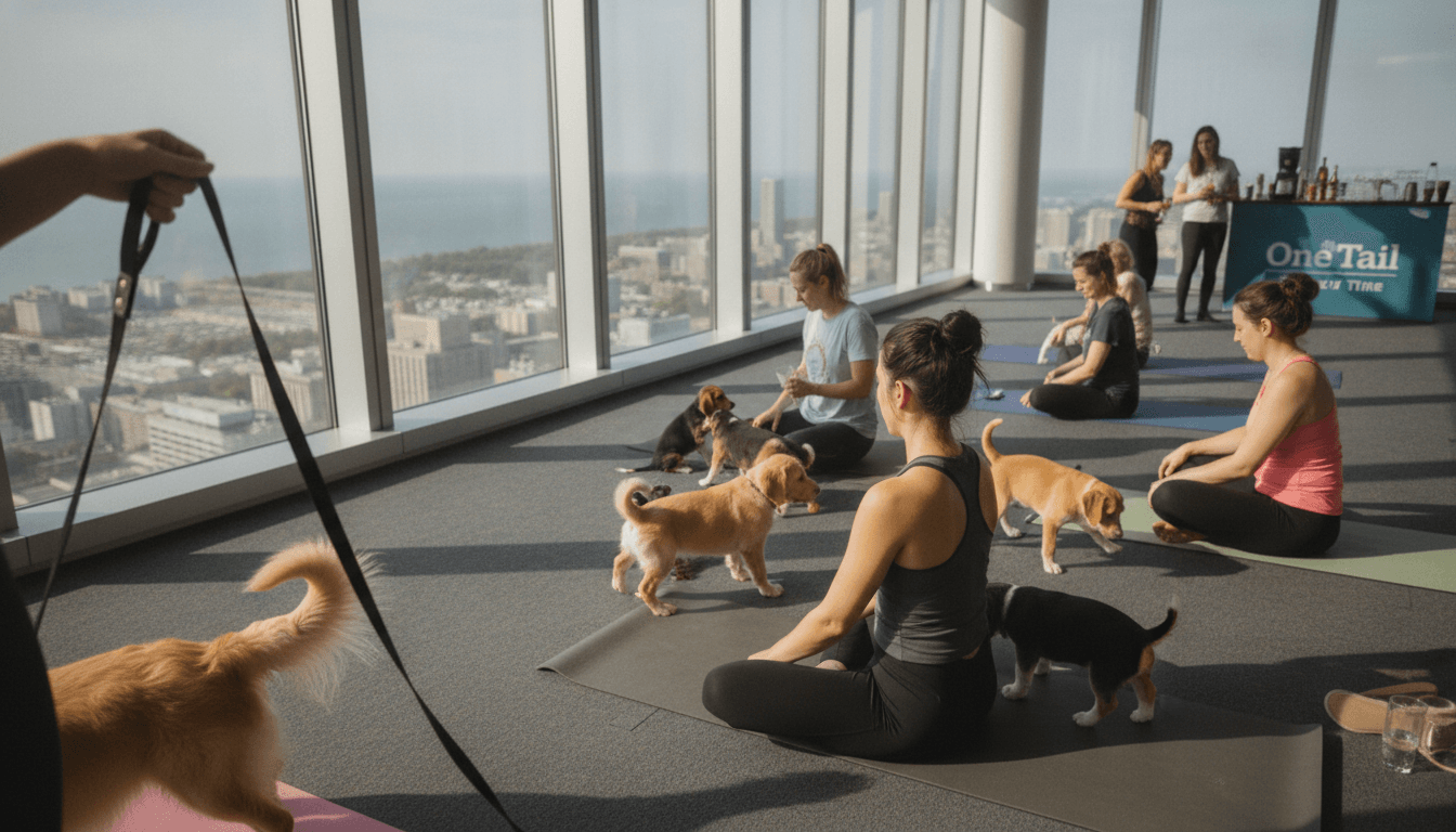 Sky High Puppy Yoga