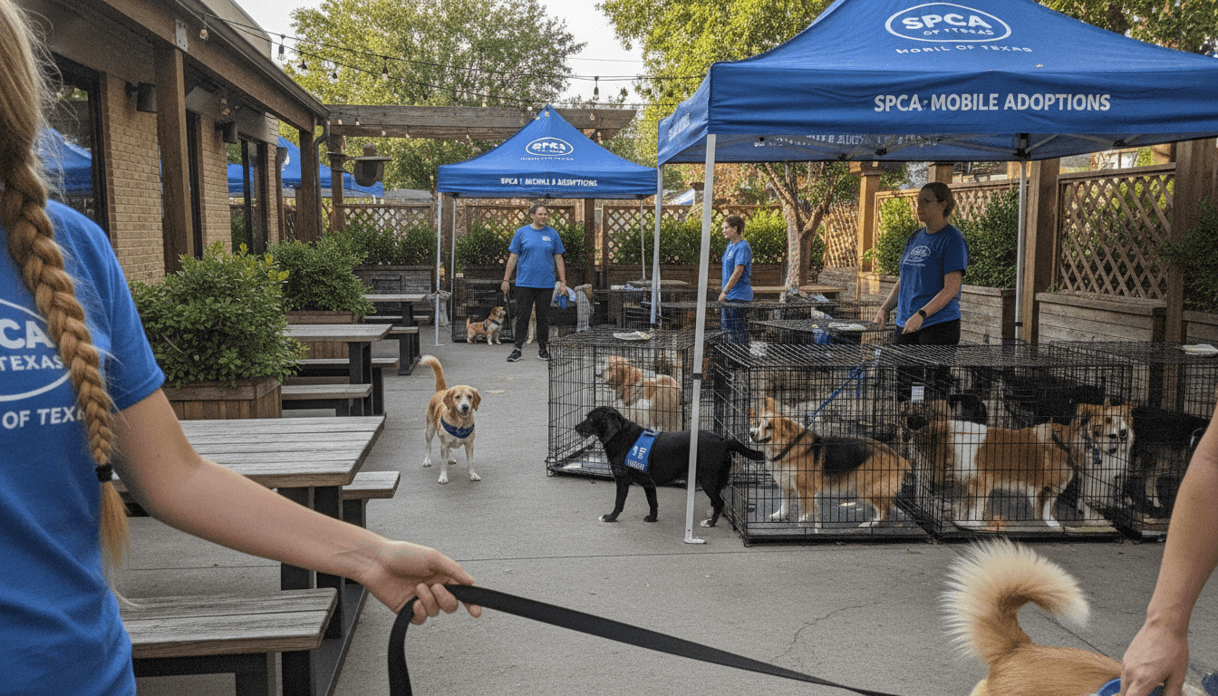 SPCA of Texas Mobile Adoptions at Lazy Dog Allen