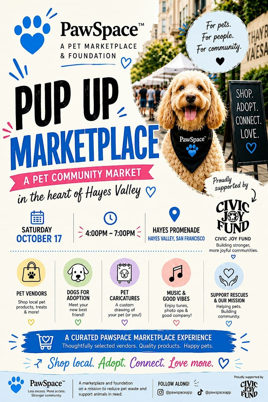 PawSpace Pup Up Marketplace Block Party – Hayes Valley