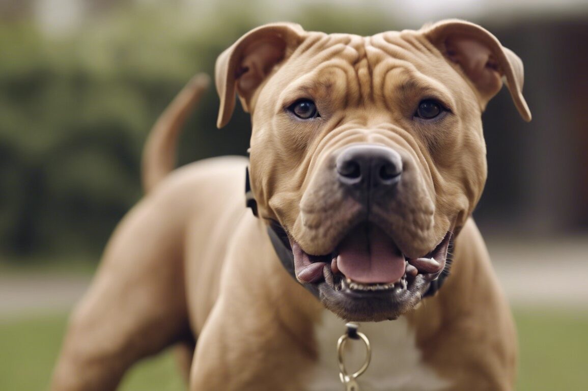 Shar-pei Pitbull Terrier dog breed